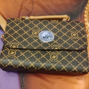 Beverly Hills Polo Club Black and Gold Women's Bag